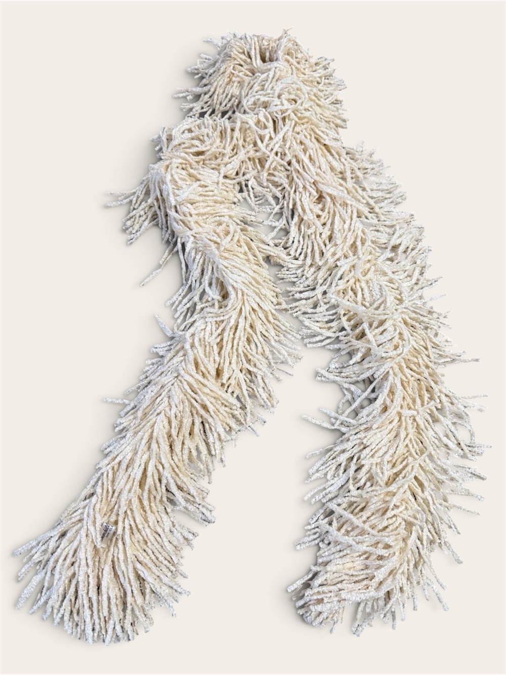Churchill Handwoven Neutral Cream Textured Bohemian Scarf